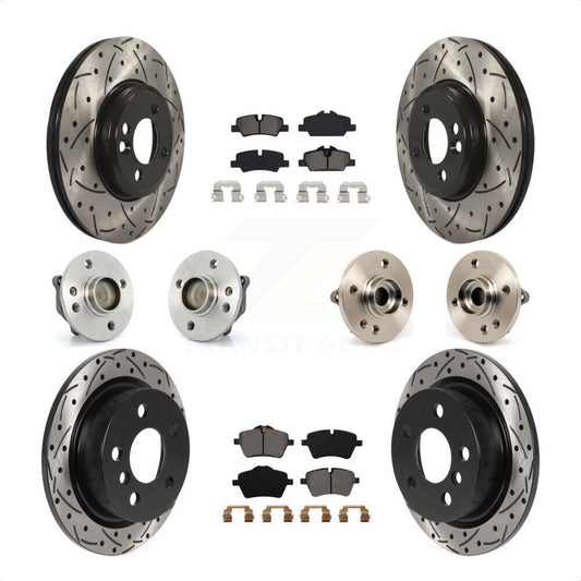 [Avant + Arrière] Kit d'ensemble roulement de roue et moyeu pour 2015 Mini Cooper Convertible avec 2.0L 1.5L avec 294mm Diameter Rotor KBB-115851 par Transit Auto