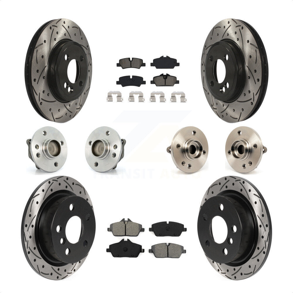 [Avant + Arrière] Kit d'ensemble roulement de roue et moyeu pour 2015 Mini Cooper Convertible avec 2.0L 1.5L avec 280mm Diameter Rotor KBB-115852 par Transit Auto