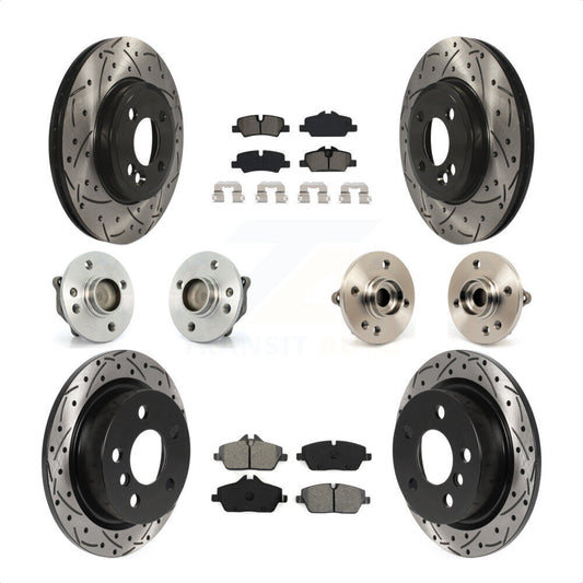 [Avant + Arrière] Kit d'ensemble roulement de roue et moyeu pour 2015 Mini Cooper Convertible avec 2.0L 1.5L avec 280mm Diameter Rotor KBB-115852 par Transit Auto