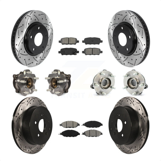 [Avant + Arrière] Kit d'ensemble roulement de roue et moyeu pour 2016 Nissan Pathfinder 4WD From 11 15 KBB-115859 par Transit Auto