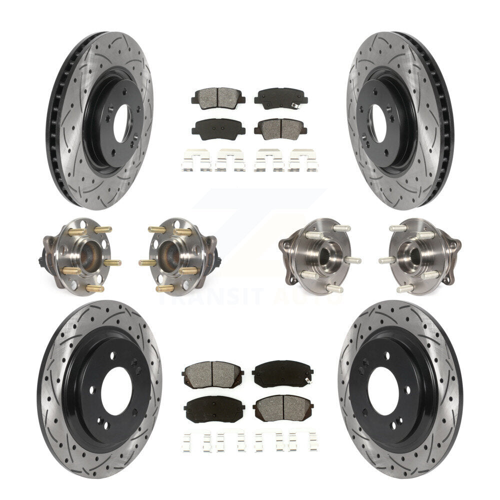 [Avant + Arrière] Kit d'ensemble roulement de roue et moyeu pour 2015 Hyundai Sonata GAS engine avec Electric Parking KBB-115860