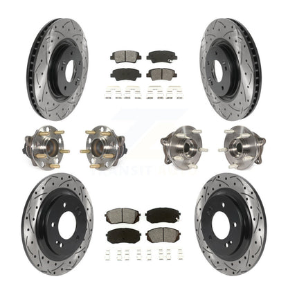 [Avant + Arrière] Kit d'ensemble roulement de roue et moyeu pour 2015 Hyundai Sonata GAS engine avec Electric Parking KBB-115860