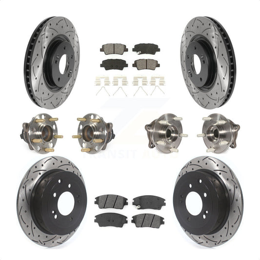 [Avant + Arrière] Kit d'ensemble roulement de roue et moyeu pour 2017-2021 Kia Sportage FWD avec Turbocharged avec Manual Parking KBB-115861 par Transit Auto