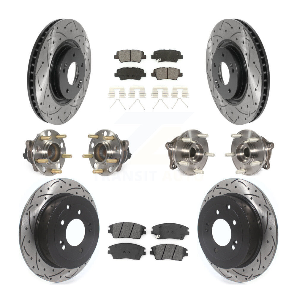 [Avant + Arrière] Kit d'ensemble roulement de roue et moyeu pour 2017-2021 Kia Sportage FWD avec Turbocharged avec Manual Parking KBB-115861