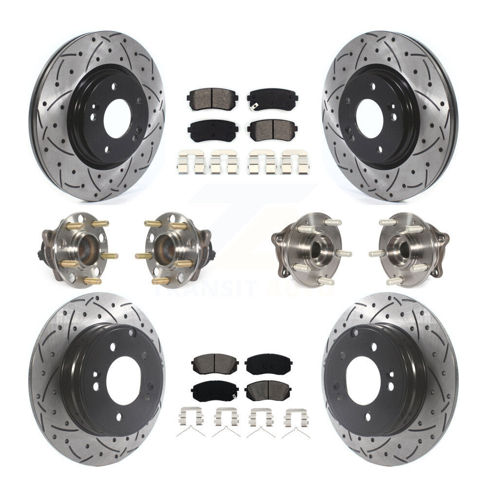 [Avant + Arrière] Kit d'ensemble roulement de roue et moyeu pour 2015-2016 Hyundai Sonata GAS engine avec Manual Parking KBB-115866