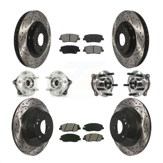 [Avant + Arrière] Kit d'ensemble roulement de roue et moyeu pour Hyundai Santa Fe XL AWD avec 3.3L KBB-115874 par Transit Auto