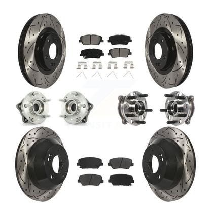 [Avant + Arrière] Kit d'ensemble roulement de roue et moyeu pour 2017-2018 Hyundai Santa Fe Sport AWD KBB-115876