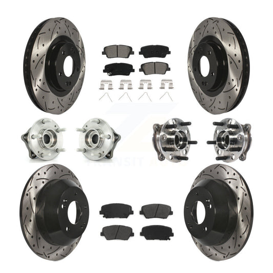 [Avant + Arrière] Kit d'ensemble roulement de roue et moyeu pour 2017-2018 Hyundai Santa Fe Sport AWD KBB-115876