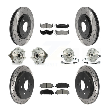 [Avant + Arrière] Kit d'ensemble roulement de roue et moyeu pour 2008 Nissan Armada AWD 4WD avec Internal ABS KBB-115881
