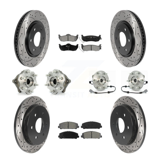 [Avant + Arrière] Kit d'ensemble roulement de roue et moyeu pour 2008 Nissan Armada AWD 4WD avec Internal ABS KBB-115881