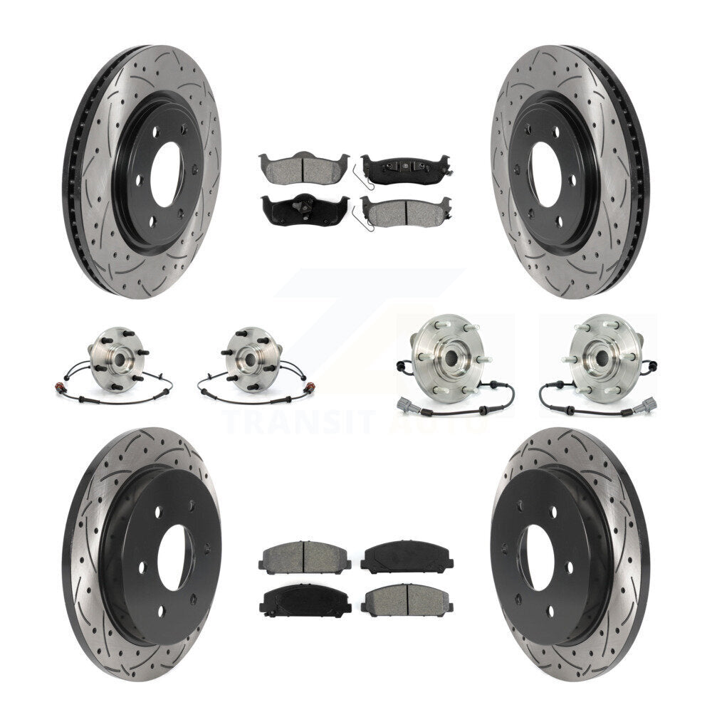 [Avant + Arrière] Kit d'ensemble roulement de roue et moyeu pour Nissan Armada INFINITI QX56 KBB-115883
