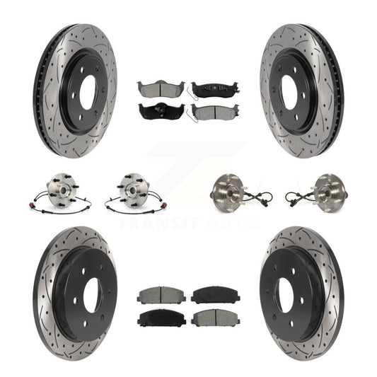 [Avant + Arrière] Kit d'ensemble roulement de roue et moyeu pour 2012 Nissan Armada 4WD From 12 11 KBB-115884