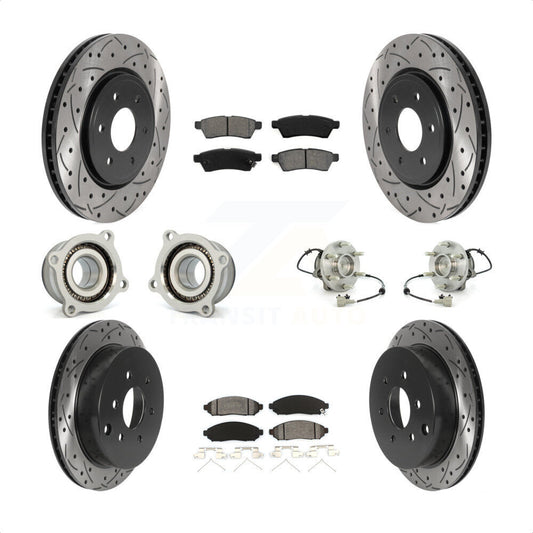 [Avant + Arrière] Kit d'ensemble roulement de roue et moyeu pour Nissan Frontier Xterra Suzuki Equator KBB-115885 par Transit Auto