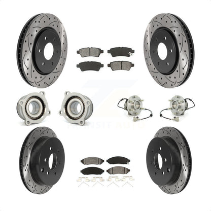 [Avant + Arrière] Kit d'ensemble roulement de roue et moyeu pour 2006-2007 Nissan Xterra RWD avec Automatic transmission KBB-115886 par Transit Auto