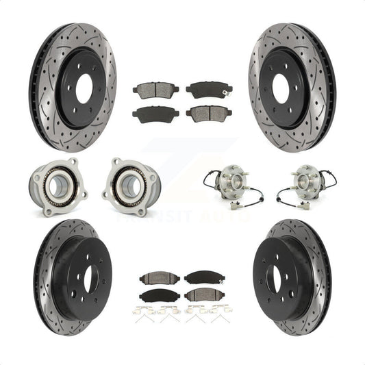 [Avant + Arrière] Kit d'ensemble roulement de roue et moyeu pour 2006-2007 Nissan Xterra RWD avec Automatic transmission KBB-115886 par Transit Auto