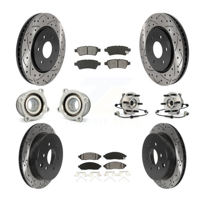 [Avant + Arrière] Kit d'ensemble roulement de roue et moyeu pour 2006-2007 Nissan Xterra 4WD avec Automatic transmission KBB-115888 par Transit Auto