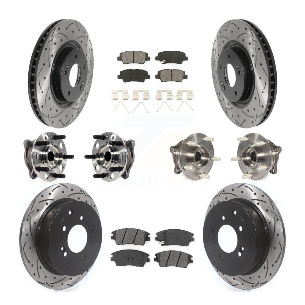 [Avant + Arrière] Kit d'ensemble roulement de roue et moyeu pour 2017-2021 Kia Sportage AWD avec Turbocharged avec Manual Parking KBB-115889