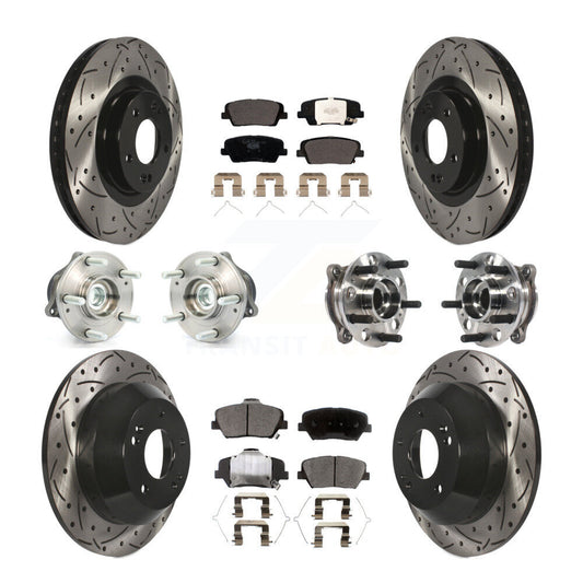 [Avant + Arrière] Kit d'ensemble roulement de roue et moyeu pour 2017-2018 Hyundai Santa Fe Sport FWD KBB-115938