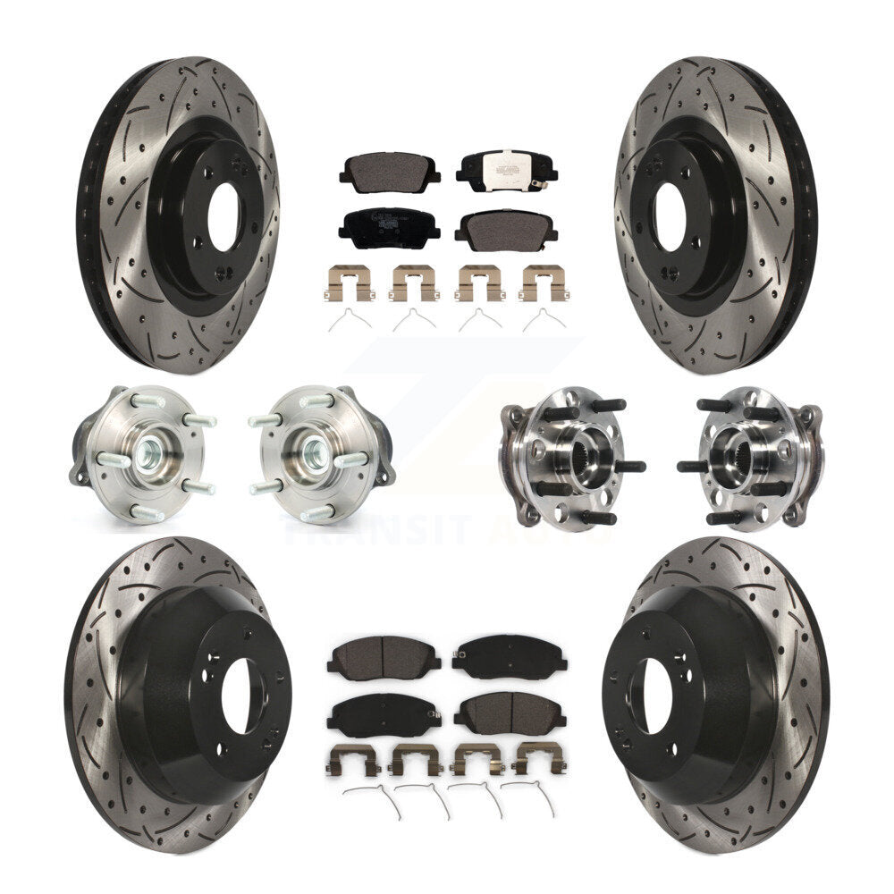[Avant + Arrière] Kit d'ensemble roulement de roue et moyeu pour Hyundai Santa Fe XL FWD KBB-115939