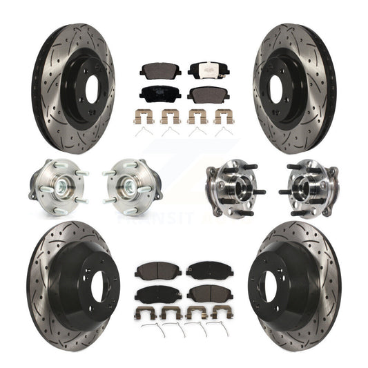 [Avant + Arrière] Kit d'ensemble roulement de roue et moyeu pour Hyundai Santa Fe XL FWD KBB-115939