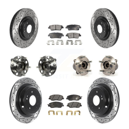 [Avant + Arrière] Kit d'ensemble roulement de roue et moyeu pour 2012 Hyundai Genesis 3.8L KBB-115956