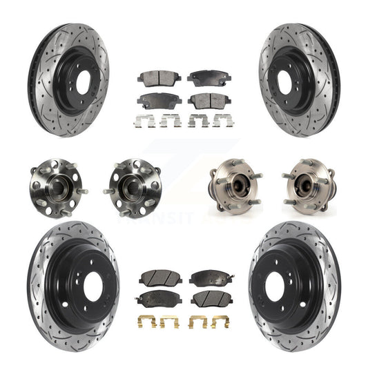 [Avant + Arrière] Kit d'ensemble roulement de roue et moyeu pour 2012 Hyundai Genesis 3.8L KBB-115956
