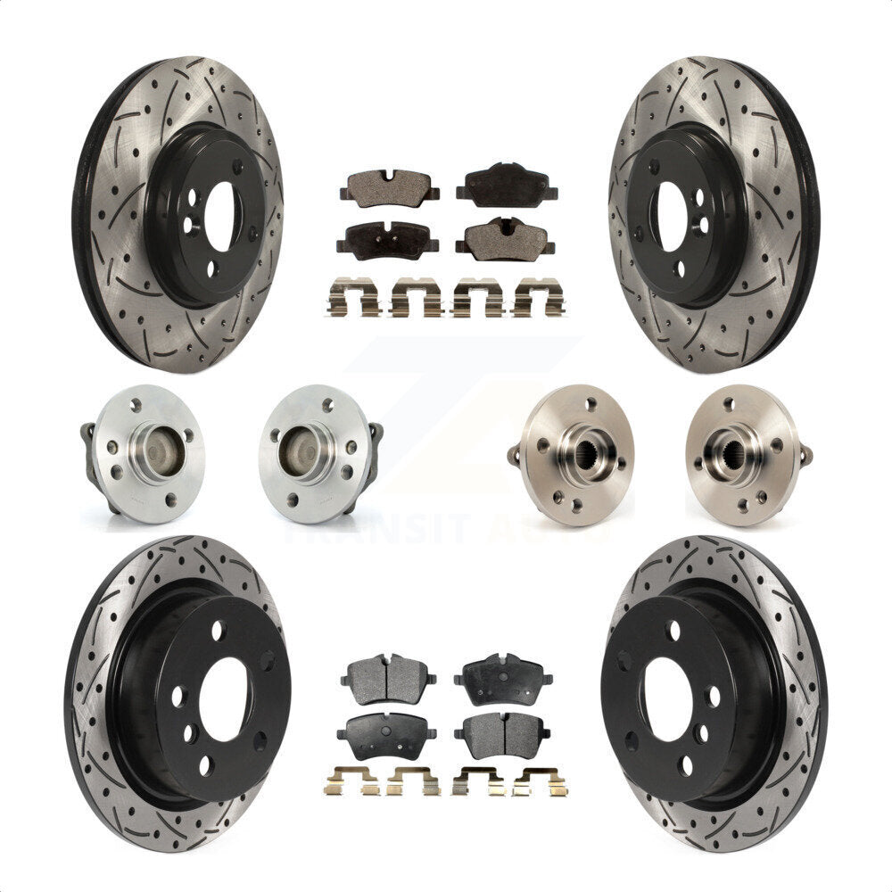 [Avant + Arrière] Kit d'ensemble roulement de roue et moyeu pour 2015 Mini Cooper Convertible avec 2.0L 1.5L avec 294mm Diameter Rotor KBB-115960 par Transit Auto