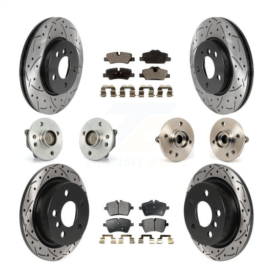 [Avant + Arrière] Kit d'ensemble roulement de roue et moyeu pour 2015 Mini Cooper Convertible avec 2.0L 1.5L avec 294mm Diameter Rotor KBB-115962 par Transit Auto