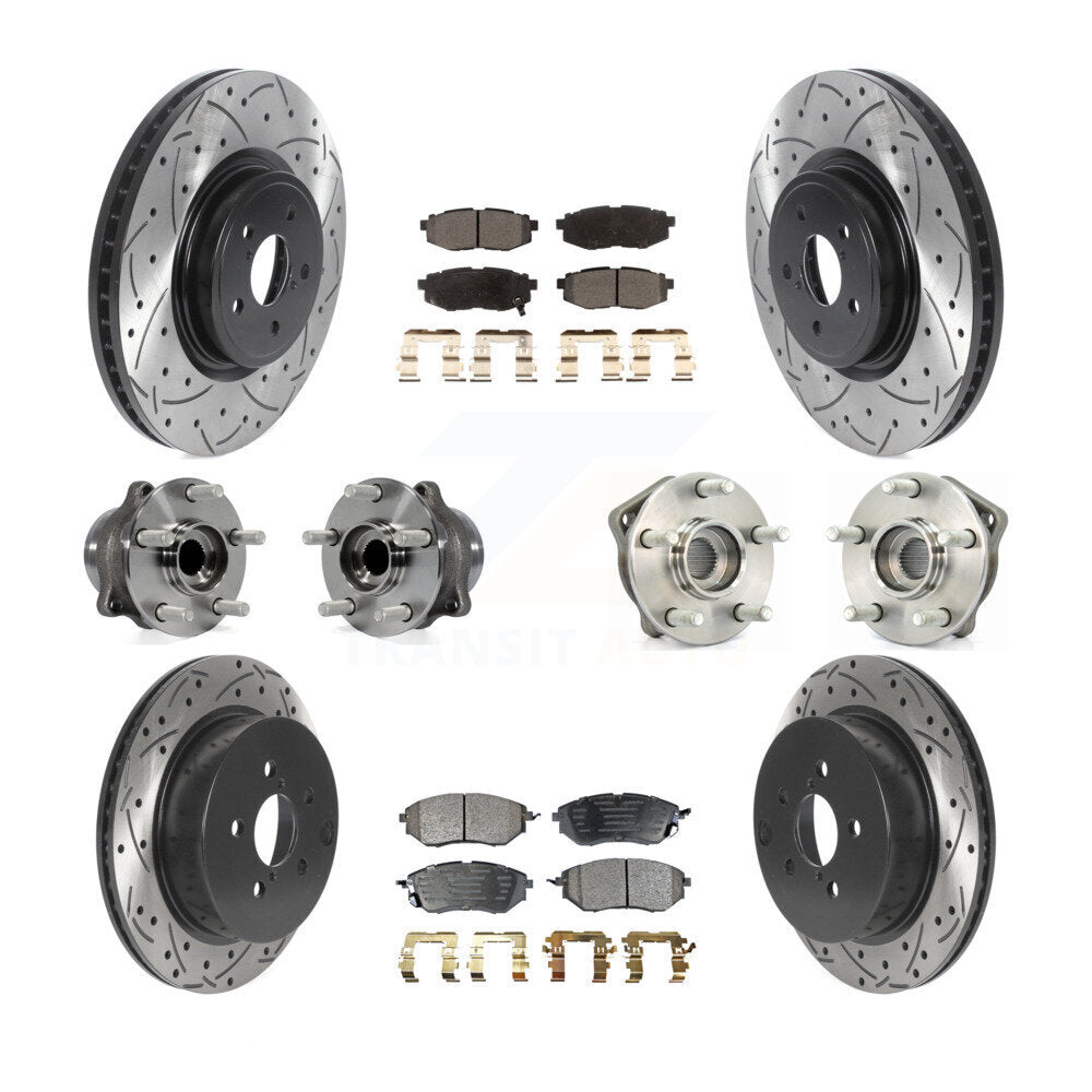 [Avant + Arrière] Kit d'ensemble roulement de roue et moyeu pour 2014 Subaru Forester 2.0L To 01 14 KBB-115965