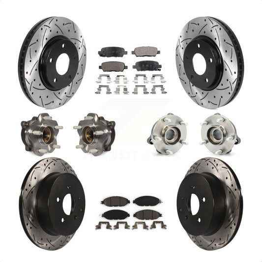 [Avant + Arrière] Kit d'ensemble roulement de roue et moyeu pour 2016 Nissan Pathfinder 4WD From 11 15 KBB-115968 par Transit Auto