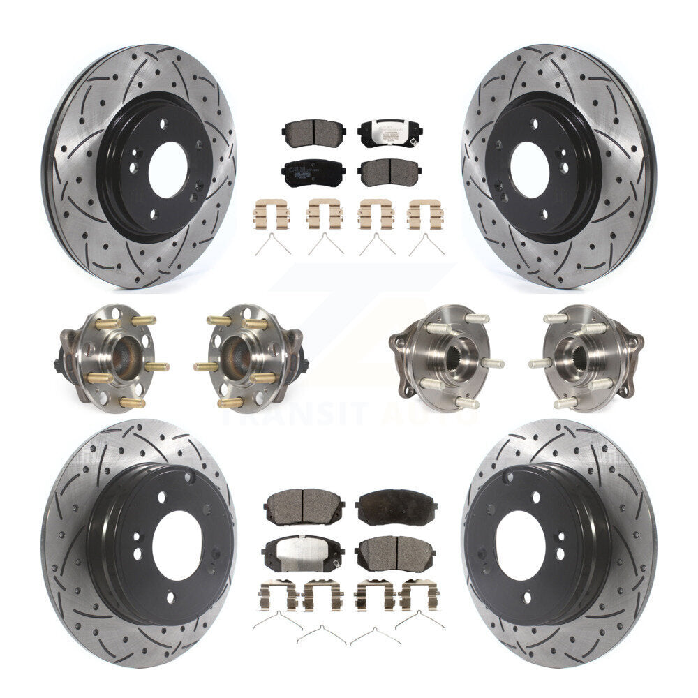 [Avant + Arrière] Kit d'ensemble roulement de roue et moyeu pour Kia Optima avec Manual Parking KBB-115976