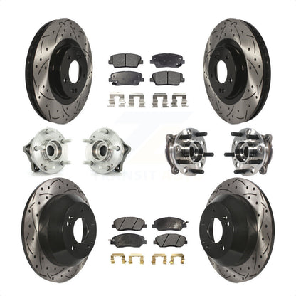 [Avant + Arrière] Kit d'ensemble roulement de roue et moyeu pour Hyundai Santa Fe XL AWD avec 3.3L KBB-115987 par Transit Auto