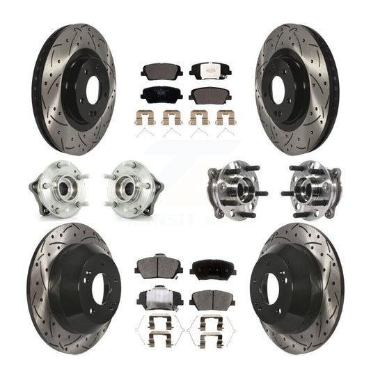 [Avant + Arrière] Kit d'ensemble roulement de roue et moyeu pour 2017-2018 Hyundai Santa Fe Sport AWD KBB-115989