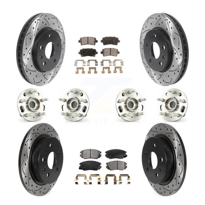 [Avant + Arrière] Kit d'ensemble roulement de roue et moyeu pour 2013-2015 Chevrolet Malibu Naturally Aspirated KBB-115991