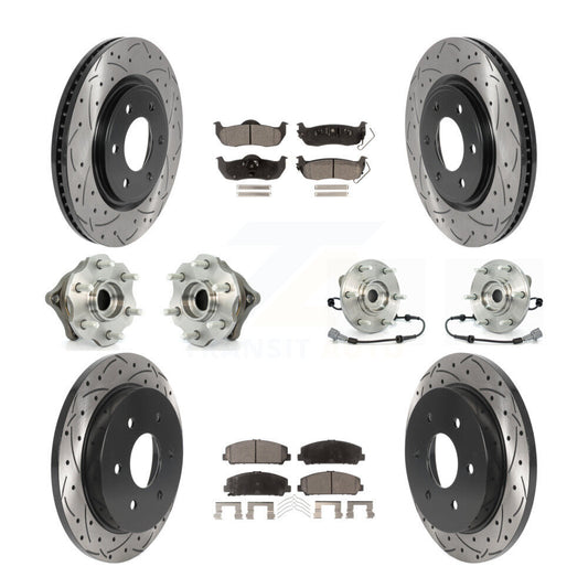 [Avant + Arrière] Kit d'ensemble roulement de roue et moyeu pour 2008 Nissan Armada AWD 4WD avec Internal ABS KBB-115994
