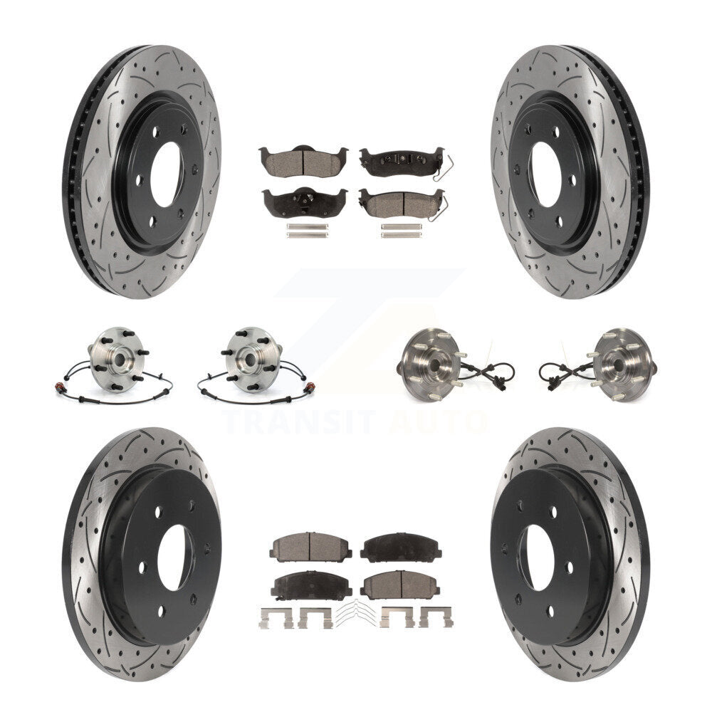 [Avant + Arrière] Kit d'ensemble roulement de roue et moyeu pour 2012 Nissan Armada 4WD From 12 11 KBB-115997