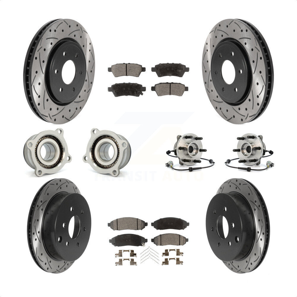 [Avant + Arrière] Kit d'ensemble roulement de roue et moyeu pour 2006-2007 Nissan Xterra 4WD avec Automatic transmission KBB-116001 par Transit Auto