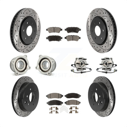 [Avant + Arrière] Kit d'ensemble roulement de roue et moyeu pour 2006-2007 Nissan Xterra 4WD avec Automatic transmission KBB-116001 par Transit Auto