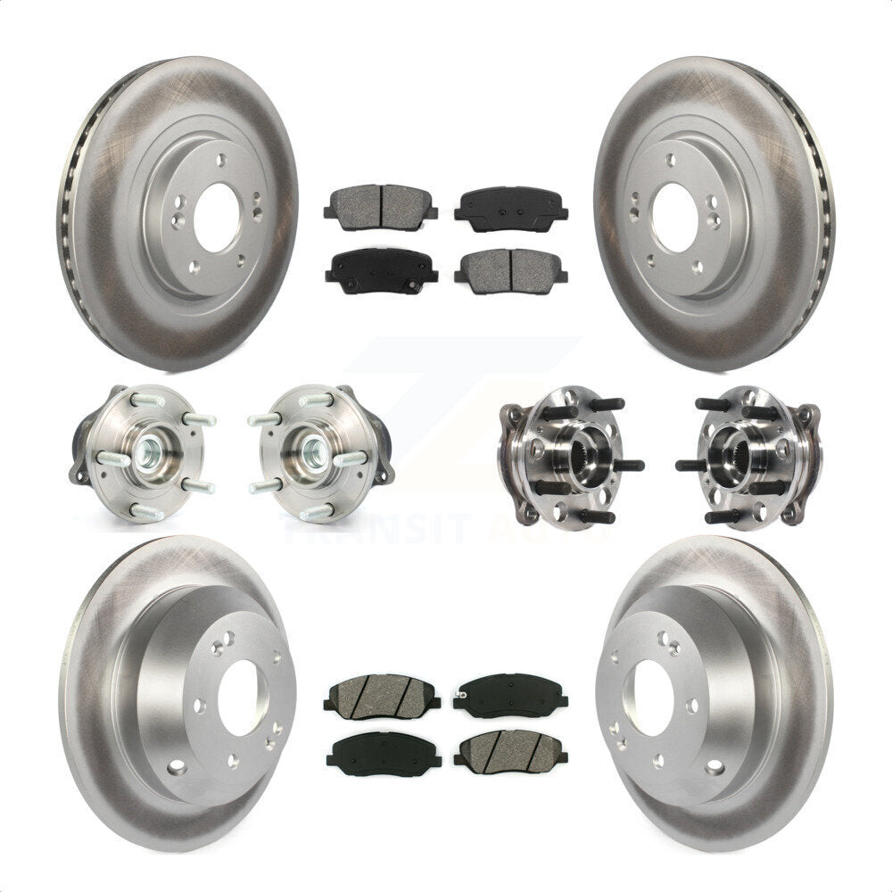 [Avant + Arrière] Kit d'ensemble roulement de roue et moyeu pour 2015-2016 Hyundai Santa Fe XL FWD avec 3.3L KBB-116088 par Transit Auto