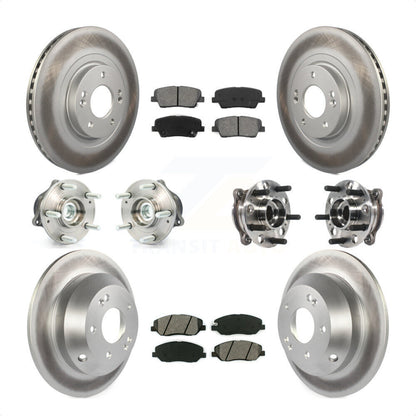 [Avant + Arrière] Kit d'ensemble roulement de roue et moyeu pour 2015-2016 Hyundai Santa Fe XL FWD avec 3.3L KBB-116088 par Transit Auto