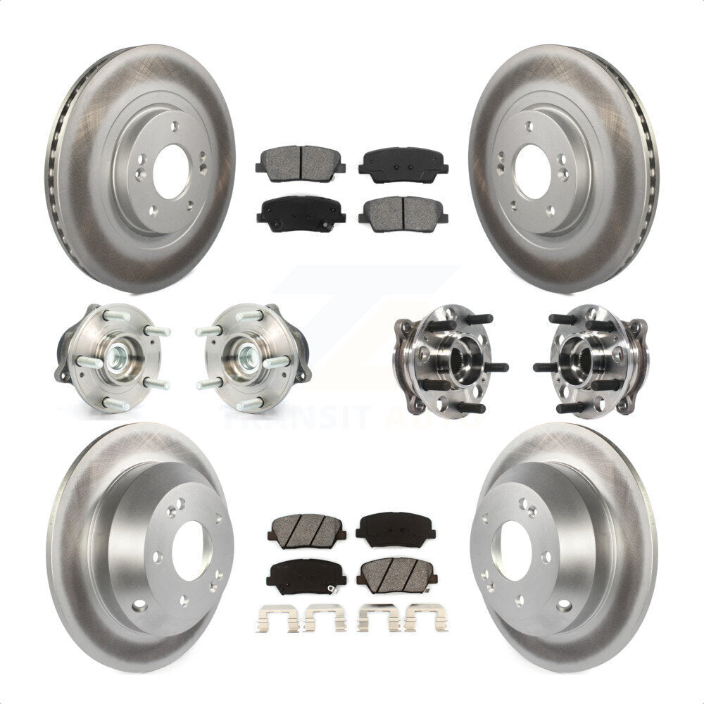 [Avant + Arrière] Kit d'ensemble roulement de roue et moyeu pour 2015-2016 Hyundai Santa Fe Sport FWD avec 2.4L 2.0L KBB-116089 par Transit Auto