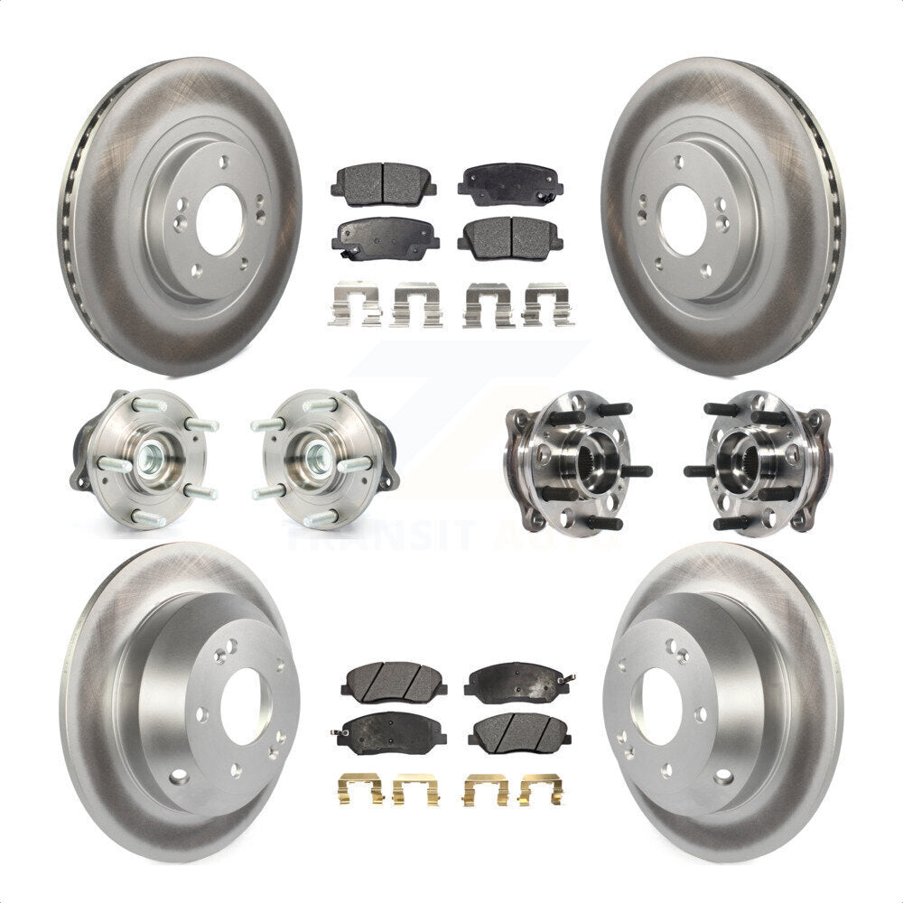 [Avant + Arrière] Kit d'ensemble roulement de roue et moyeu pour 2015-2016 Hyundai Santa Fe XL FWD avec 3.3L KBB-116118