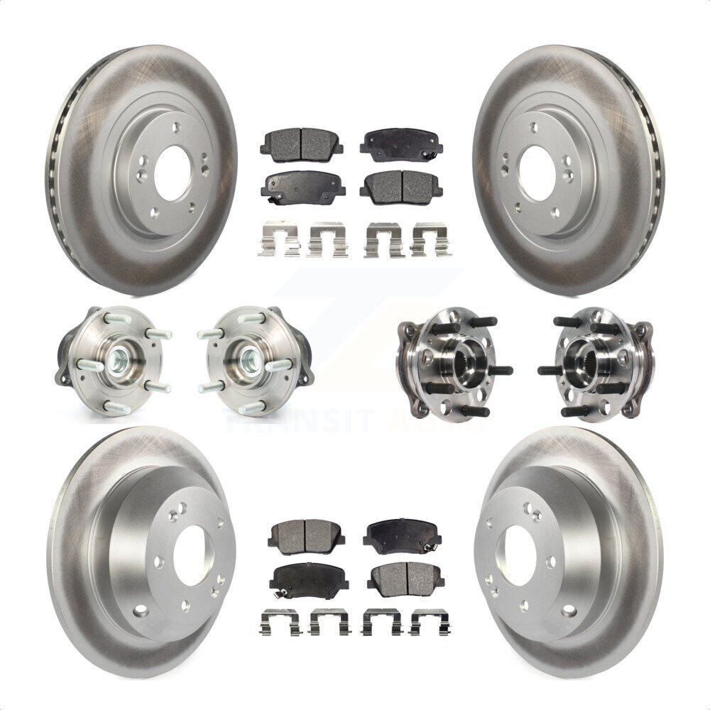 [Avant + Arrière] Kit d'ensemble roulement de roue et moyeu pour 2015-2016 Hyundai Santa Fe Sport FWD avec 2.4L 2.0L KBB-116119 par Transit Auto