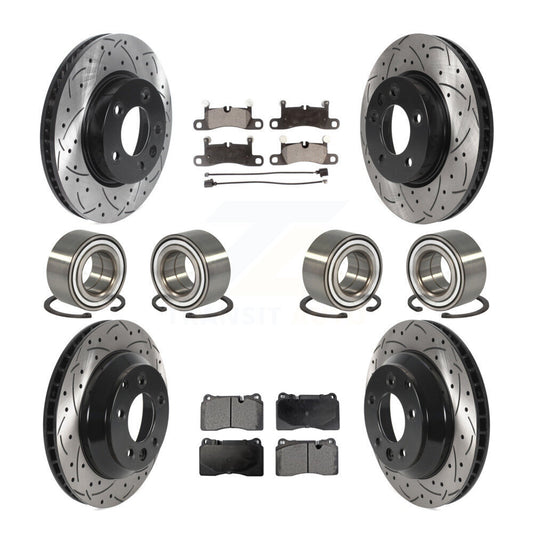 [Avant + Arrière] Kit de Roulement de roue pour 2011-2015 Volkswagen Touareg avec 330mm Diameter Rotor KBB-116182