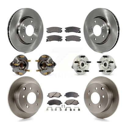 [Avant + Arrière] Kit d'ensemble roulement de roue et moyeu pour 2010-2012 Mitsubishi Galant KBB-116193