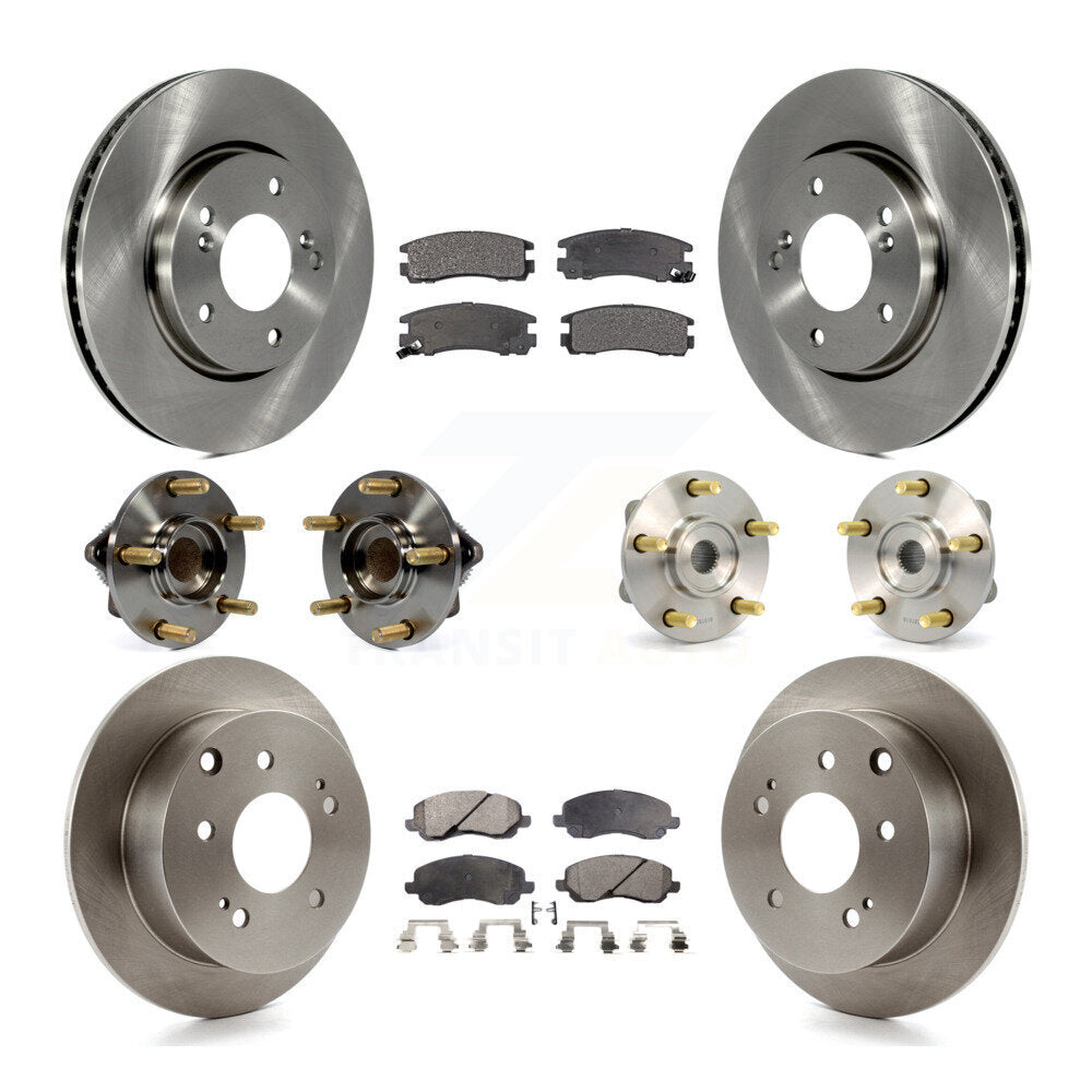 [Avant + Arrière] Kit d'ensemble roulement de roue et moyeu pour 2008 Mitsubishi Galant ES avec 2.4L 4-Wheel ABS KBB-116194