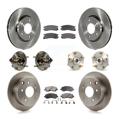 [Avant + Arrière] Kit d'ensemble roulement de roue et moyeu pour 2008 Mitsubishi Galant ES avec 2.4L 4-Wheel ABS KBB-116194