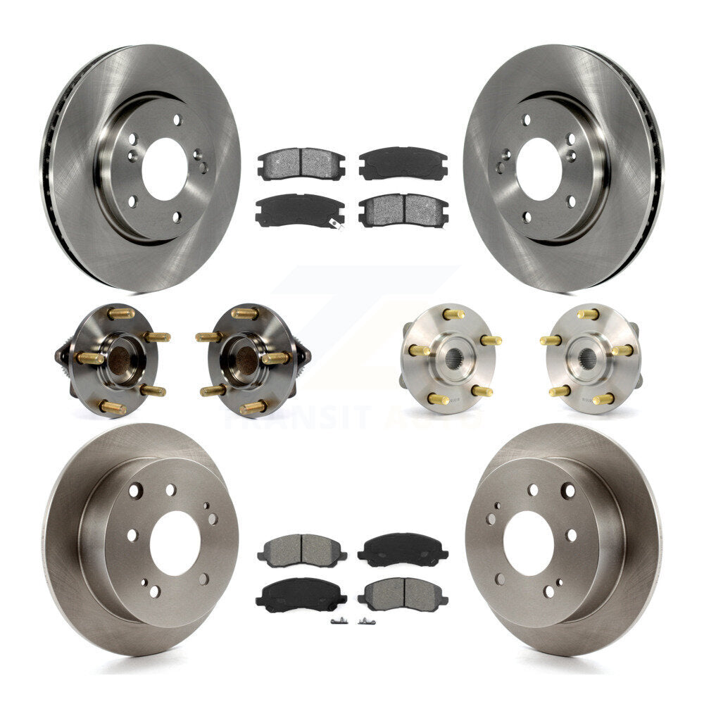 [Avant + Arrière] Kit d'ensemble roulement de roue et moyeu pour 2008 Mitsubishi Galant ES avec 2.4L 4-Wheel ABS KBB-116203
