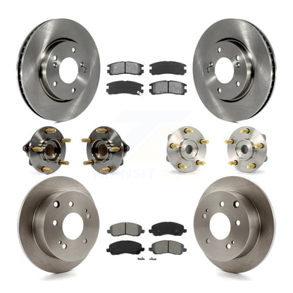 [Avant + Arrière] Kit d'ensemble roulement de roue et moyeu pour 2008 Mitsubishi Galant ES avec 2.4L 4-Wheel ABS KBB-116203
