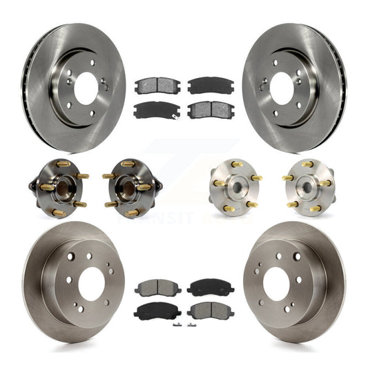 [Avant + Arrière] Kit d'ensemble roulement de roue et moyeu pour 2008 Mitsubishi Galant ES avec 2.4L 4-Wheel ABS KBB-116203